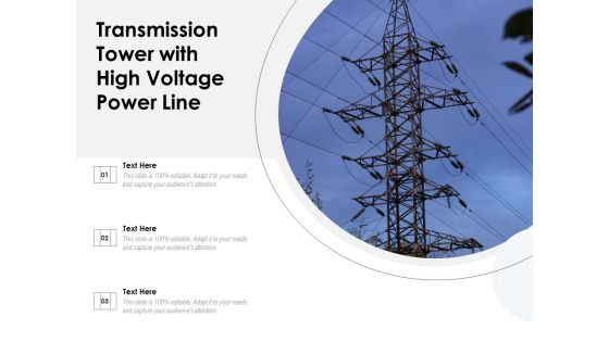Transmission Tower With High Voltage Power Line Ppt PowerPoint Presentation Slides Icons PDF Transmission Tower With High Voltage Power Line Ppt PowerPoint Presentation Slides Icons PDF