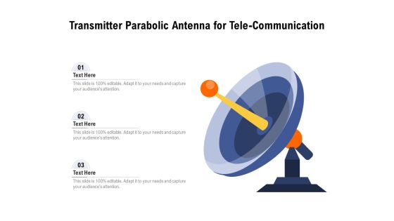 Transmitter Parabolic Antenna For Tele Communication Ppt PowerPoint Presentation Layouts Guide PDF Transmitter Parabolic Antenna For Tele Communication Ppt PowerPoint Presentation Layouts Guide PDF