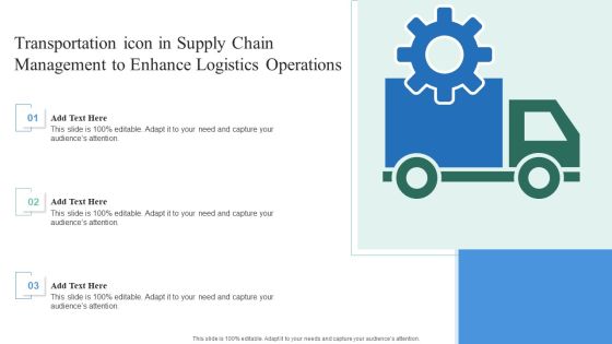 Transportation Icon In Supply Chain Management To Enhance Logistics Operations Inspiration PDF Transportation Icon In Supply Chain Management To Enhance Logistics Operations Inspiration PDF