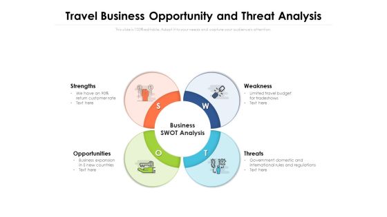 Travel Business Opportunity And Threat Analysis Ppt PowerPoint Presentation Gallery Diagrams PDF