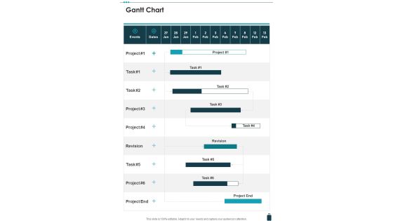 Travel Business Proposal Gantt Chart One Pager Sample Example Document Travel Business Proposal Gantt Chart One Pager Sample Example Document