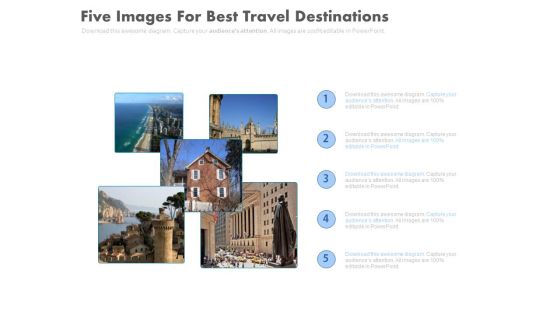 Travel Guide With Pictures And Information Powerpoint Template