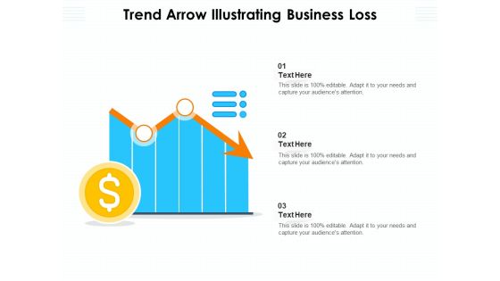Trend Arrow Illustrating Business Loss Ppt PowerPoint Presentation Slides Introduction PDF