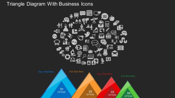 Triangle Diagram With Business Icons Powerpoint Template Triangle Diagram With Business Icons Powerpoint Template