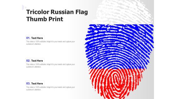 Tricolor Russian Flag Thumb Print Ppt PowerPoint Presentation File Model PDF
