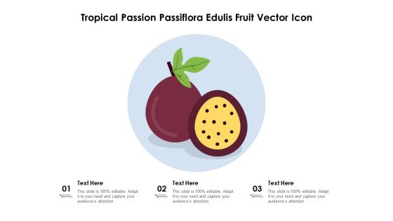 Tropical Passion Passiflora Edulis Fruit Vector Icon Ppt PowerPoint Presentation Gallery Show PDF