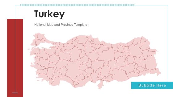 Turkey National Map And Province Template PowerPoint Template
