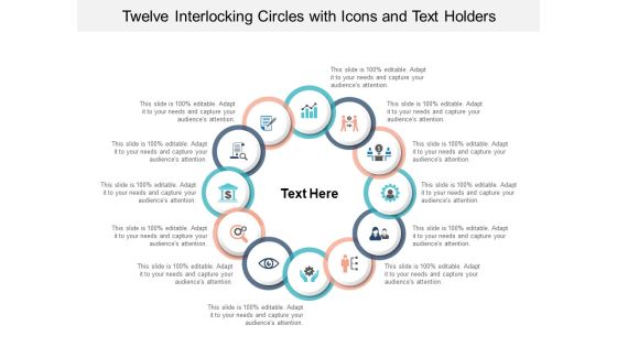 Twelve Interlocking Circles With Icons And Text Holders Ppt PowerPoint Presentation File Designs Download Twelve Interlocking Circles With Icons And Text Holders Ppt PowerPoint Presentation File Designs Download