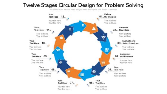 Twelve Stages Circular Design For Problem Solving Ppt PowerPoint Presentation Gallery Show PDF Twelve Stages Circular Design For Problem Solving Ppt PowerPoint Presentation Gallery Show PDF