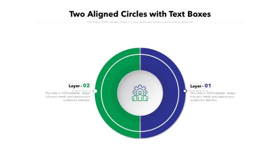 Two Aligned Circles With Text Boxes Ppt PowerPoint Presentation Styles Graphics PDF