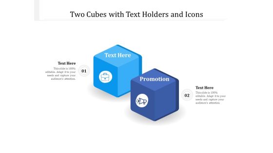 Two Cubes With Text Holders And Icons Ppt PowerPoint Presentation Layouts Outfit PDF Two Cubes With Text Holders And Icons Ppt PowerPoint Presentation Layouts Outfit PDF
