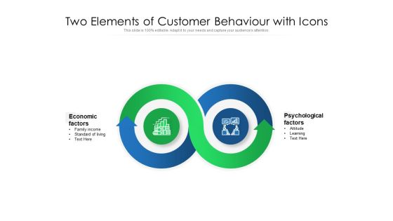 Two Elements Of Customer Behaviour With Icons Ppt PowerPoint Presentation File Templates PDF Two Elements Of Customer Behaviour With Icons Ppt PowerPoint Presentation File Templates PDF