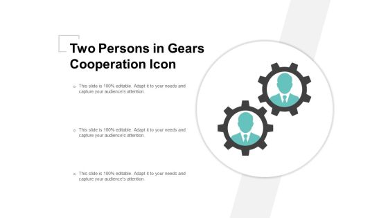 Two Persons In Gears Cooperation Icon Ppt PowerPoint Presentation File Elements Two Persons In Gears Cooperation Icon Ppt PowerPoint Presentation File Elements