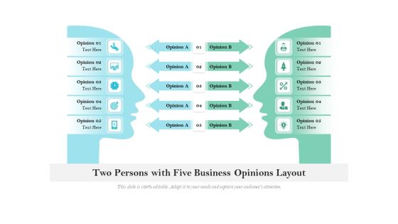 Two Persons With Five Business Opinions Layout Ppt PowerPoint Presentation Layouts Infographics PDF Two Persons With Five Business Opinions Layout Ppt PowerPoint Presentation Layouts Infographics PDF
