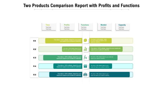 Two Products Comparison Report With Profits And Functions Ppt PowerPoint Presentation Inspiration Design Ideas PDF Two Products Comparison Report With Profits And Functions Ppt PowerPoint Presentation Inspiration Design Ideas PDF