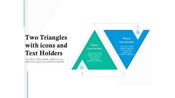 Two Triangles With Icons And Text Holders Ppt PowerPoint Presentation Diagram Lists Two Triangles With Icons And Text Holders Ppt PowerPoint Presentation Diagram Lists