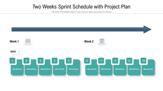 Two Weeks Sprint Schedule With Project Plan Ppt Inspiration Aids PDF