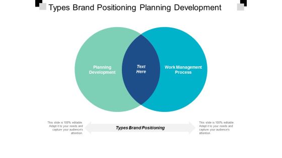 Types Brand Positioning Planning Development Work Management Process Ppt PowerPoint Presentation Outline Example