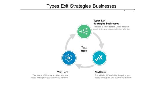 Types Exit Strategies Businesses Ppt PowerPoint Presentation Infographic Template Graphics Pictures Cpb