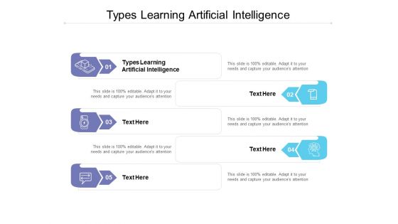 Types Learning Artificial Intelligence Ppt PowerPoint Presentation Pictures Guide Cpb