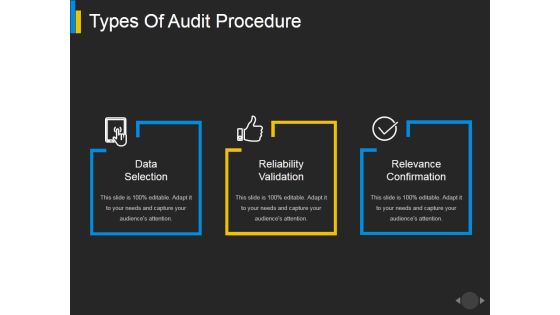 Types Of Audit Procedure Ppt PowerPoint Presentation Portfolio Designs