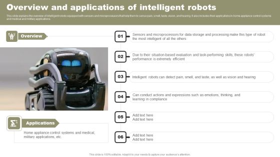Types Of Independent Robotic System Overview And Applications Of Intelligent Robots Template PDF Types Of Independent Robotic System Overview And Applications Of Intelligent Robots Template PDF