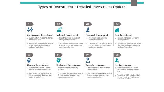 Types Of Investment Detailed Investment Options Ppt PowerPoint Presentation Slides Clipart Types Of Investment Detailed Investment Options Ppt PowerPoint Presentation Slides Clipart