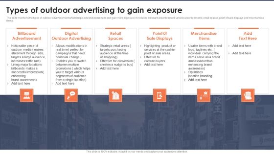 Types Of Outdoor Advertising To Gain Exposure Diagrams PDF