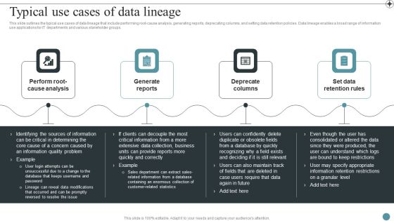 Typical Use Cases Of Data Lineage Deploying Data Lineage IT Mockup PDF Typical Use Cases Of Data Lineage Deploying Data Lineage IT Mockup PDF