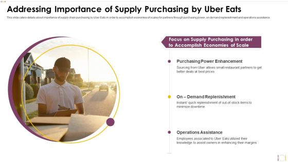 Uber Eats Investor Capital Funding Pitch Deck Addressing Importance Of Supply Purchasing By Uber Eats Topics PDF Uber Eats Investor Capital Funding Pitch Deck Addressing Importance Of Supply Purchasing By Uber Eats Topics PDF