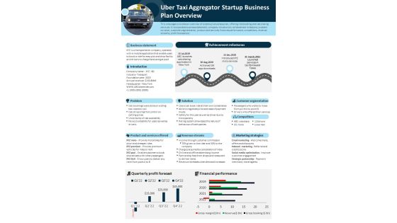 Uber Taxi Aggregator Startup Business Plan Overview PDF Document PPT Template Uber Taxi Aggregator Startup Business Plan Overview PDF Document PPT Template