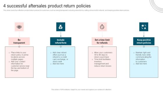 Ultimate Guide To Improve Customer Support And Services 4 Successful Aftersales Product Portrait PDF