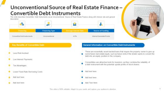 Unconventional Source Of Real Estate Finance Convertible Debt Instruments Rules PDF Unconventional Source Of Real Estate Finance Convertible Debt Instruments Rules PDF