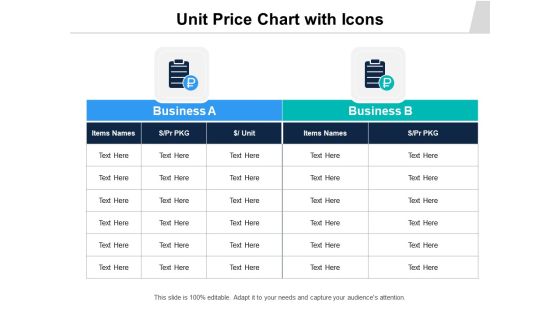 Unit Price Chart With Icons Ppt PowerPoint Presentation Inspiration Guidelines PDF Unit Price Chart With Icons Ppt PowerPoint Presentation Inspiration Guidelines PDF