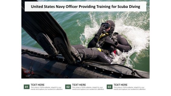 United States Navy Officer Providing Training For Scuba Diving Ppt PowerPoint Presentation Portfolio Themes PDF
