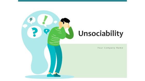 Unsociability Psychology Puzzle Piece Ppt PowerPoint Presentation Complete Deck