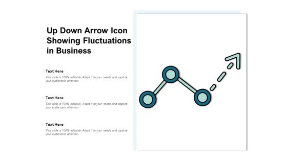 Up Down Arrow Icon Showing Fluctuations In Business Ppt PowerPoint Presentation Layouts Display