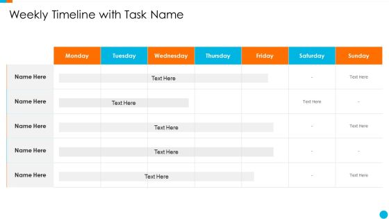 Upgrading Total Project Safety IT Weekly Timeline With Task Name Slides PDF Upgrading Total Project Safety IT Weekly Timeline With Task Name Slides PDF