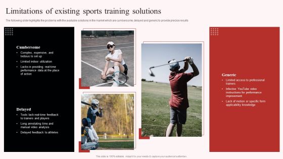 Uplift Capital Raising Pitch Deck Limitations Of Existing Sports Training Solutions Icons PDF Uplift Capital Raising Pitch Deck Limitations Of Existing Sports Training Solutions Icons PDF