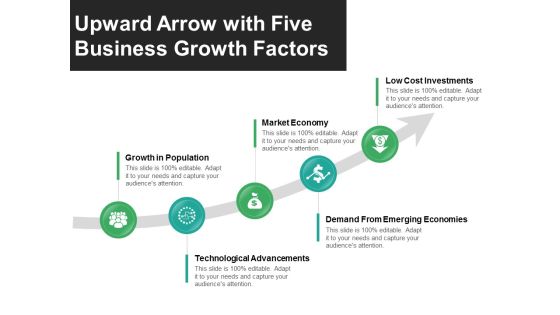 Upward Arrow With Five Business Growth Factors Ppt PowerPoint Presentation Gallery Templates Upward Arrow With Five Business Growth Factors Ppt PowerPoint Presentation Gallery Templates