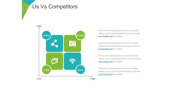 Us Vs Competitors Template 1 Ppt PowerPoint Presentation Show Infographics Us Vs Competitors Template 1 Ppt PowerPoint Presentation Show Infographics