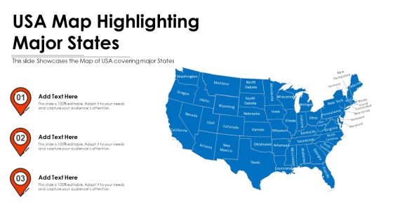 Usa Map Highlighting Major States PowerPoint Presentation Ppt Template PDF Usa Map Highlighting Major States PowerPoint Presentation Ppt Template PDF