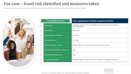 Use Case Fraud Risk Identified And Measures Taken Fraud Threat Administration Guide Icons PDF Use Case Fraud Risk Identified And Measures Taken Fraud Threat Administration Guide Icons PDF