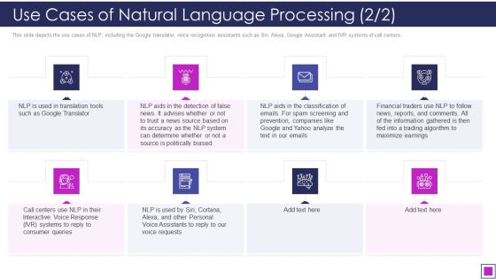 Use Cases Of Natural Language Processing Emails Ppt Portfolio Graphics Pictures PDF Use Cases Of Natural Language Processing Emails Ppt Portfolio Graphics Pictures PDF