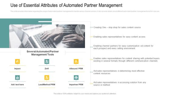 Use Of Essential Attributes Of Automated Partner Management Themes PDF Use Of Essential Attributes Of Automated Partner Management Themes PDF
