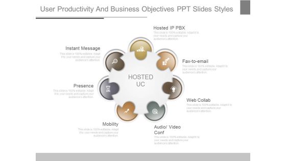 User Productivity And Business Objectives Ppt Slides Styles
