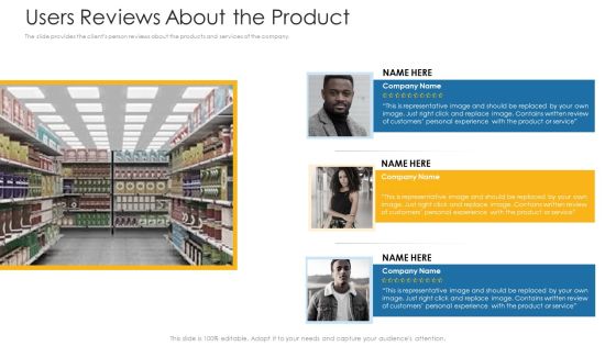 Users Reviews About The Product Ppt Show Demonstration PDF Users Reviews About The Product Ppt Show Demonstration PDF