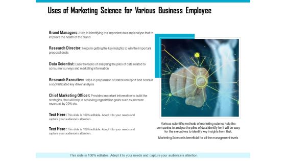 Uses Of Marketing Science For Various Business Employee Ppt PowerPoint Presentation Icon Pictures PDF Uses Of Marketing Science For Various Business Employee Ppt PowerPoint Presentation Icon Pictures PDF