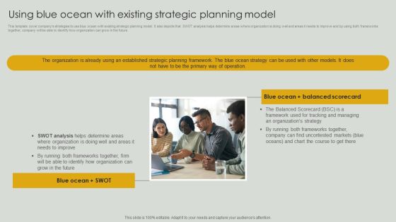 Using Blue Ocean With Existing Strategic Planning Model Slides PDF Using Blue Ocean With Existing Strategic Planning Model Slides PDF