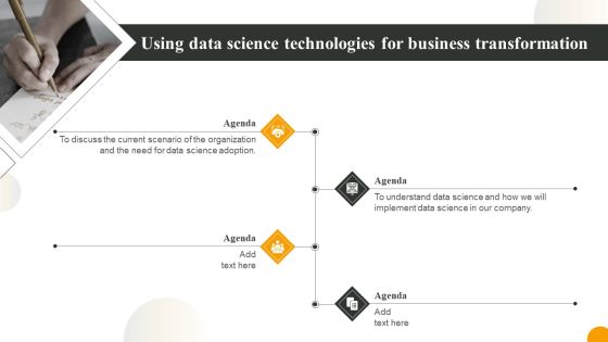 Using Data Science Technologies For Business Transformation Icons PDF